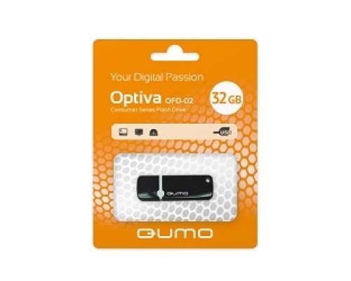 USB 2.0 QUMO 32GB Optiva 02 Black QM32GUD-OP2-black