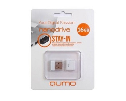 USB 2.0 QUMO 16GB NANO QM16GUD-NANO-W White