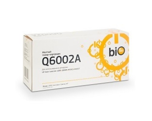Bion Q6002A Картридж для HP Color LaserJet 1600/2600N/M1015/M1017, желтый 2000 Стр. Бион