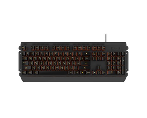 Клавиатура игровая HIPER GK-5 PALADIN Black USB Механическая, проводная, 104кл, металл, 19кл anti-ghosting, янтарная подсветка, кабель 1.8м