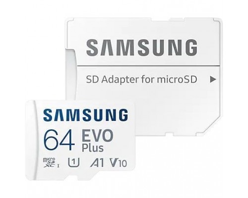 Micro SecureDigital 64Gb Samsung EVO Plus Class 10 MB-MC64KA/RU/APC /EU + adapter